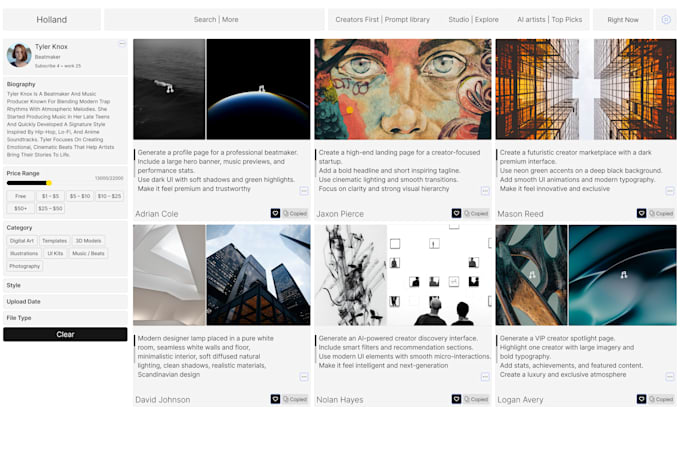 work on the figma design and user interface design